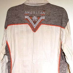 Mens American fighter button down